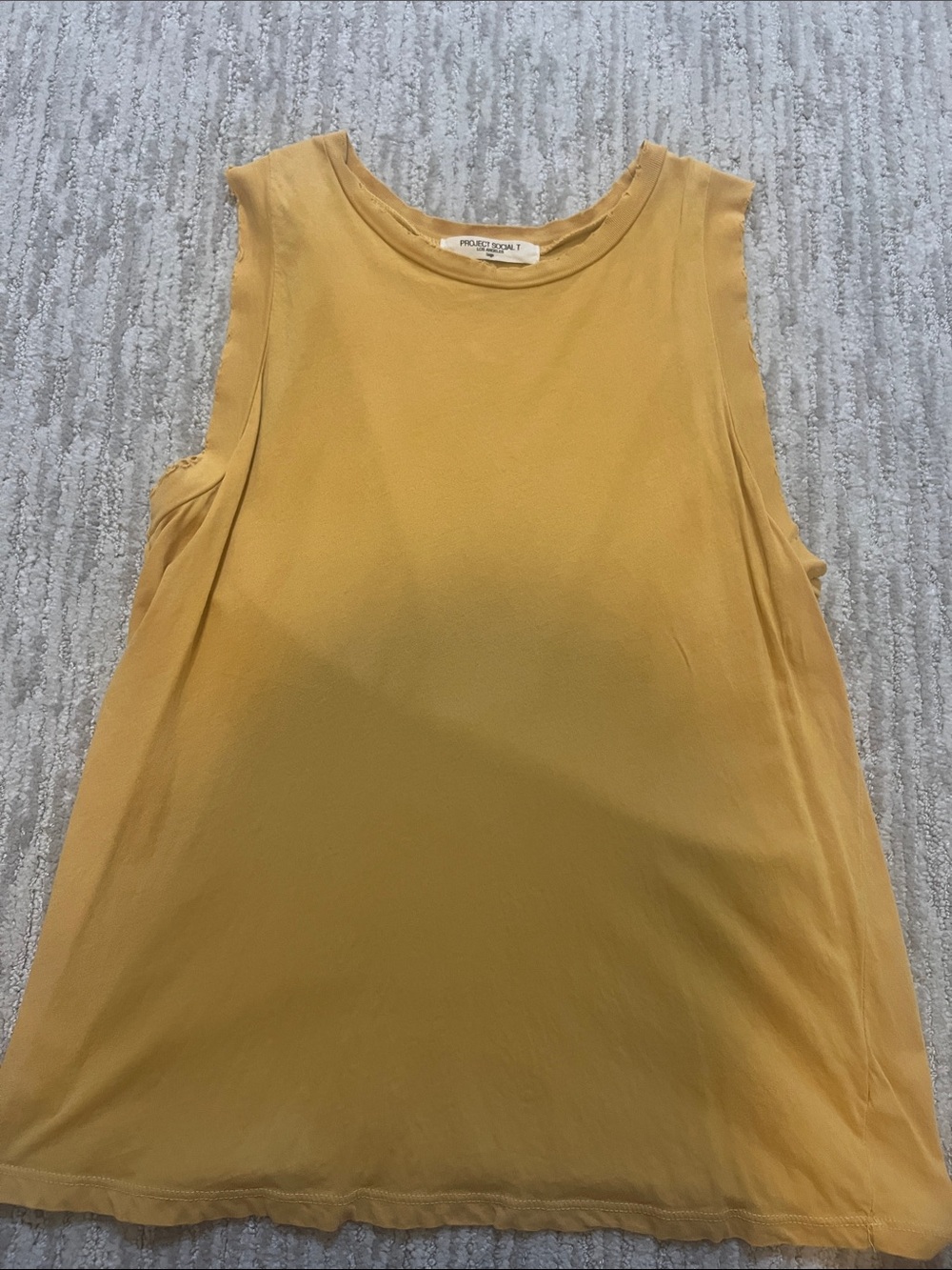 Project Social T Mustard Yellow Muscle Tank